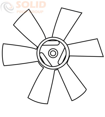 Крыльчатка вентилятора (лопасть) 6 лопастей