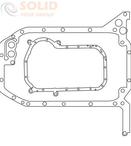 Прокладка масляного поддона нижняя средняя