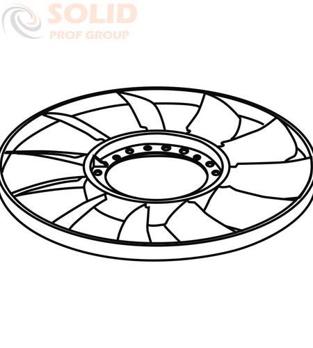 Крыльчатка вентилятора (лопасть) под гидромуфту