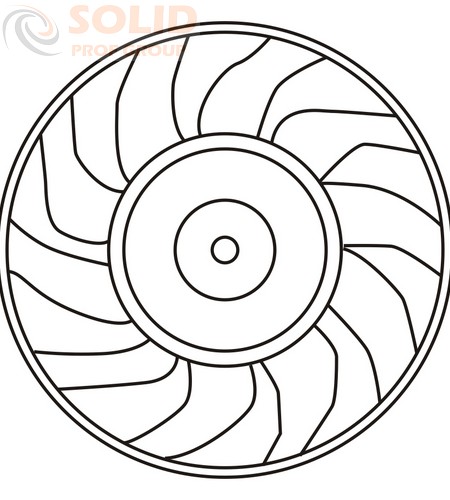 Крыльчатка вентилятора (лопасть)