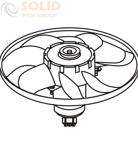Вентилятор охлаждения радиатора 7 лопастей (авто с кондиционером)