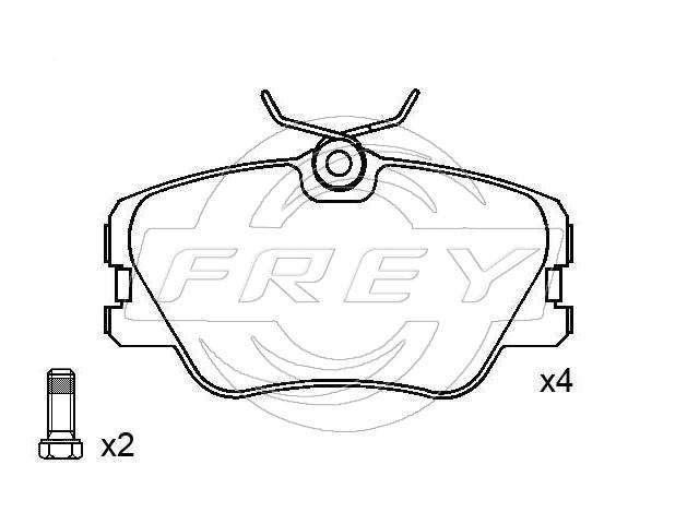 Тормозные колодки передние FREY 745500101